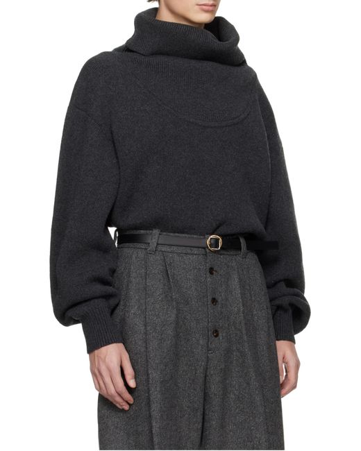 Jacquemus Blue Logo-Embroidered Wool Sweater for men