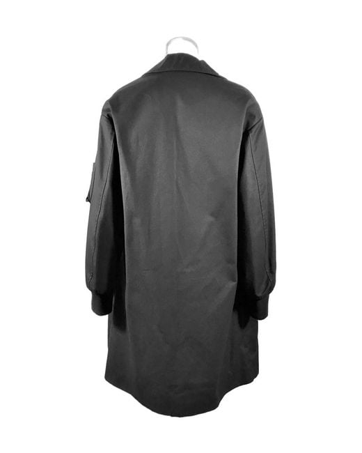 Moschino Gray Logo Trench Coat