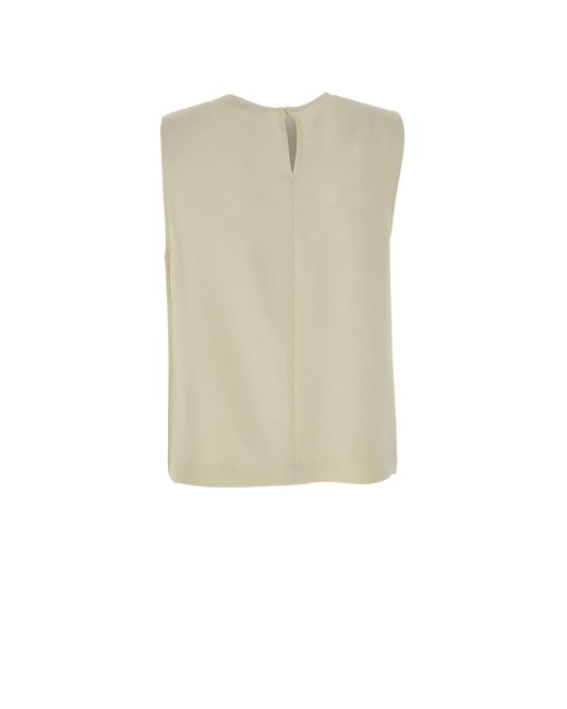 Kaos Natural Fringe-Detail Sleeveless Top