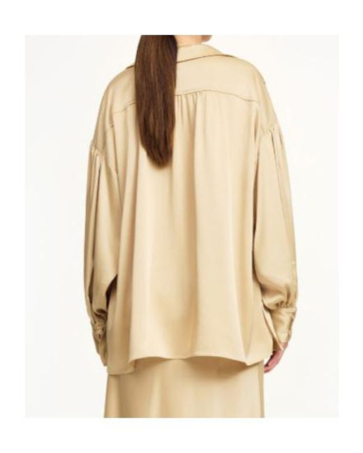 By Malene Birger Natural Leonora Satin Blouse