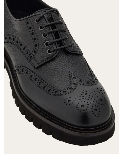 Ferragamo Black Ferragamo Derby Brogues for men
