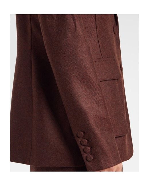 Gabriela Hearst Brown Louisa Wool-Blend Blazer