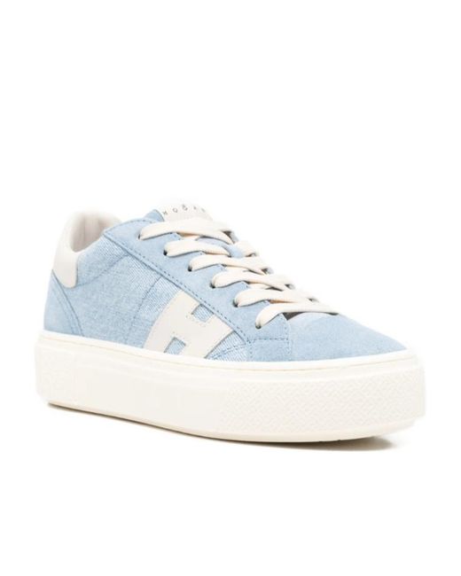 Hogan Blue H705 Lace-Up Sneakers