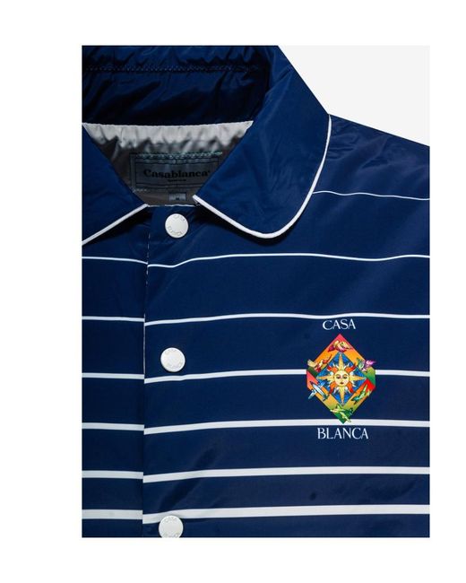 Casablanca Blue Fade Effect Striped Jacket for men