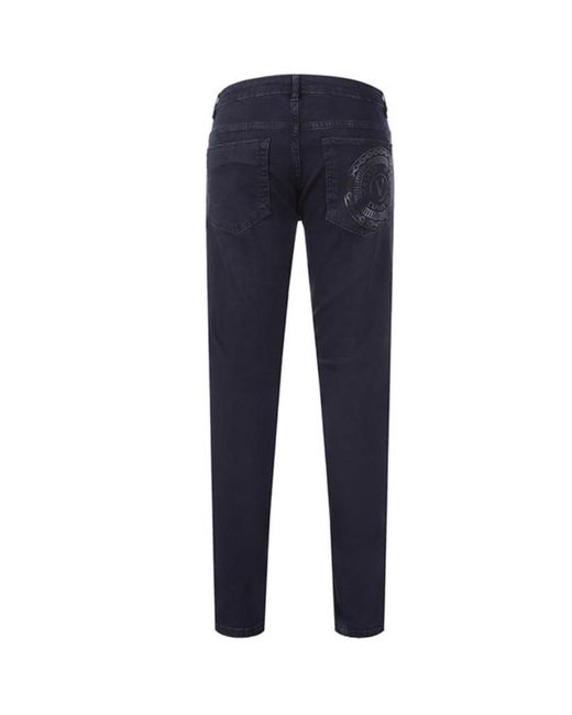 Versace Jeans Blue Mid-Rise Skinny Jeans for men