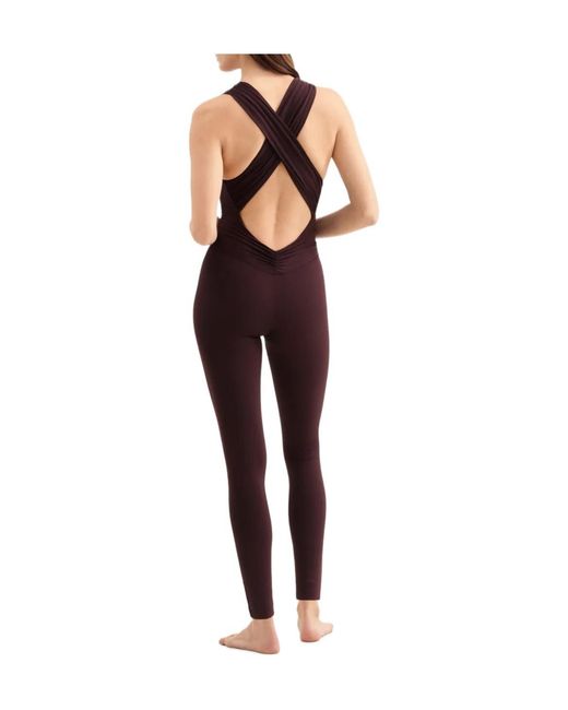 Eres Purple Hope Cross-Back Ribbed Jumpsuit