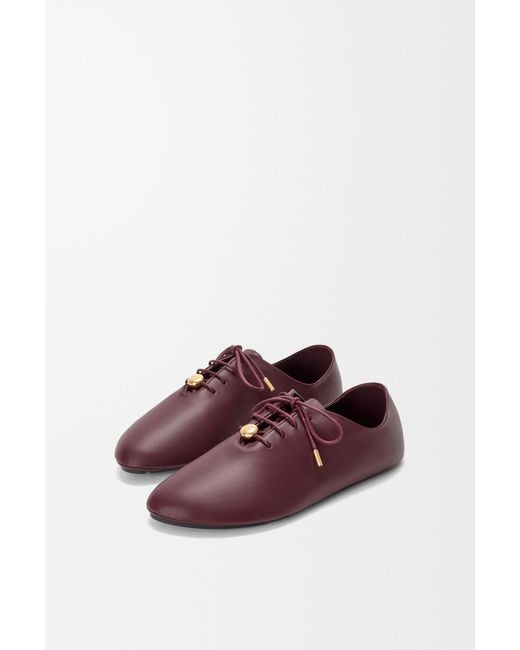Loewe Purple Pebble Soft Lace-Up Shoes