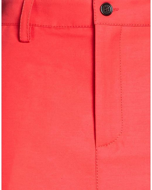 Marni Red Solid Canvas Midi Skirt
