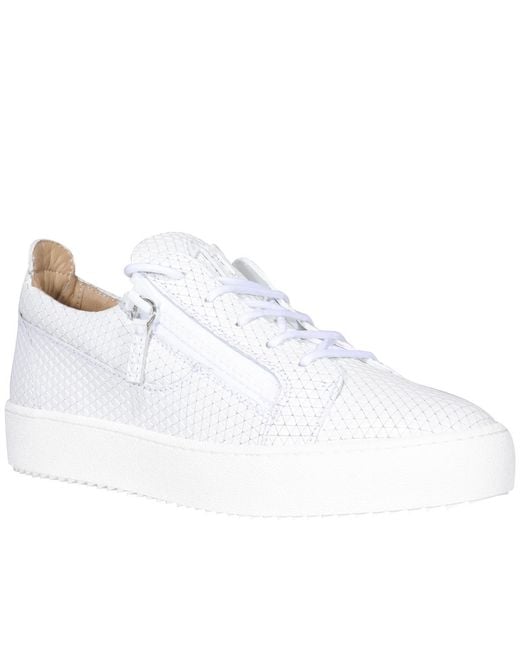 Giuseppe Zanotti White May London Leather Sneakers for men