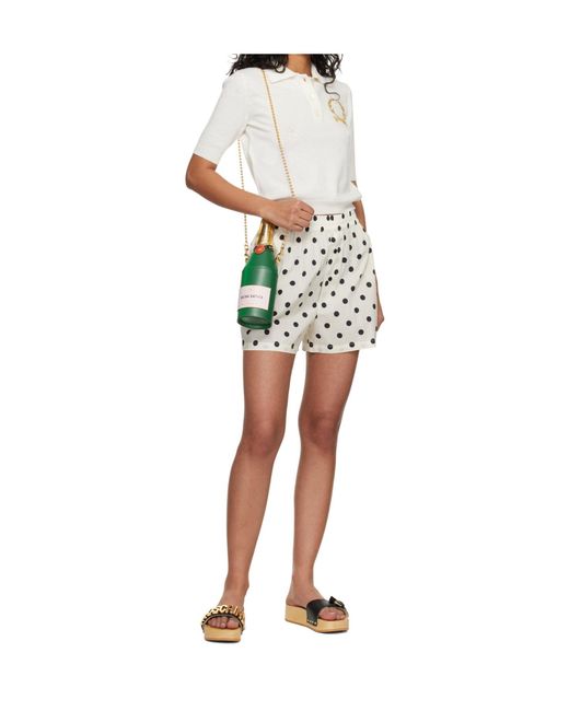 Moschino Green Champagne Bottle Chain Shoulder Bag