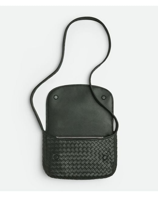 Bottega Veneta Black Veneto Flap Messenger Bag for men