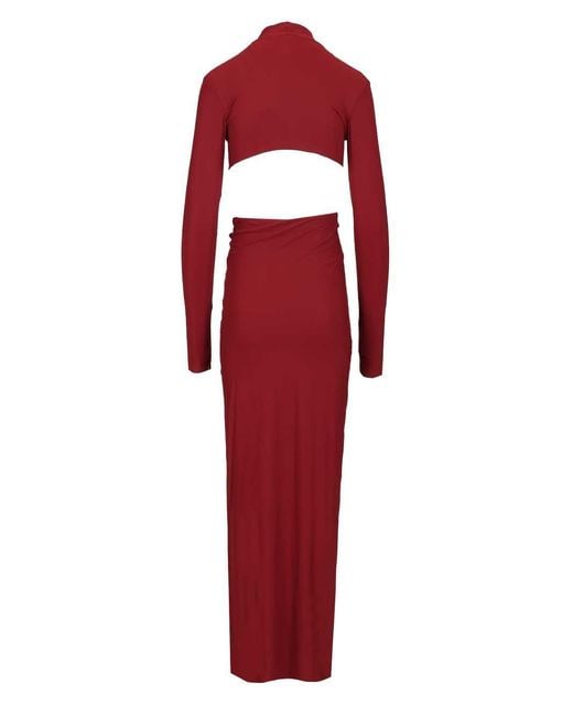 Amazuìn Red Leonie Twist Maxi Dress