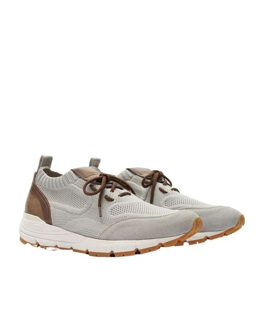 Scarosso White Robbie Knitted Lace-Up Sneakers for men