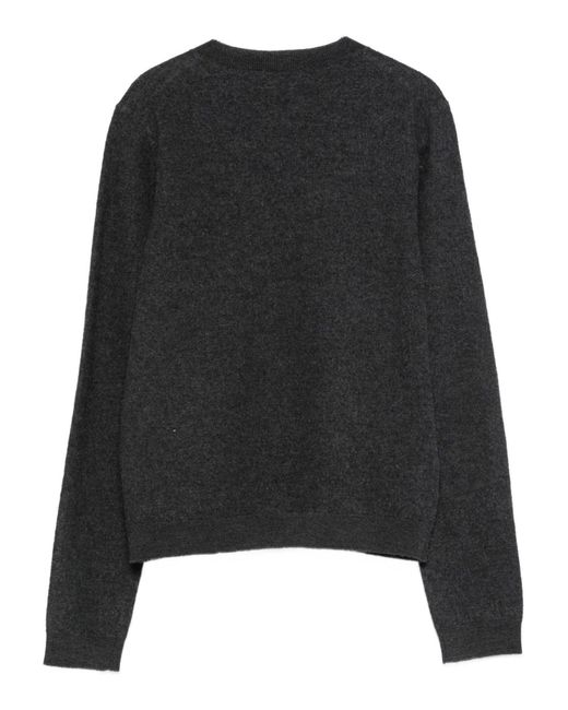 Semicouture Black Crew-Neck Sweater