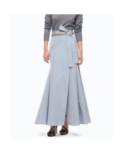 Pinko Blue Mermaid Flared Skirt
