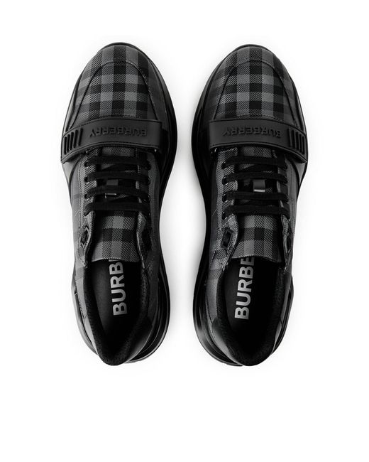 Burberry Black Classic Checkpattern Sneakers for men