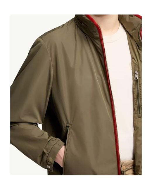 Moncler Green Sayan Logo Patch Zip-Up Jacket for men