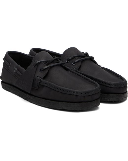 Clarks Black Godney Boat Shoes for men