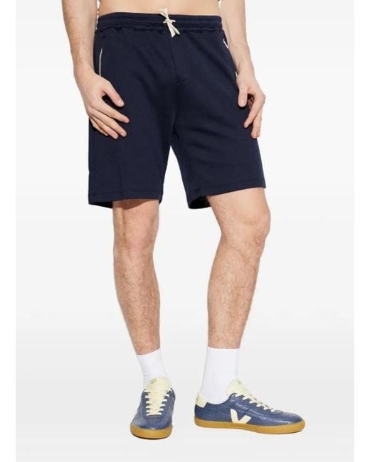 Eleventy Blue Drawstring-Fastening Zip-Pocket Track Shorts for men