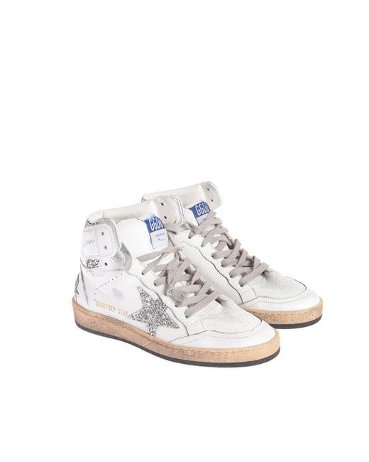 Golden Goose Deluxe Brand White Sky Star High-Top Sneakers