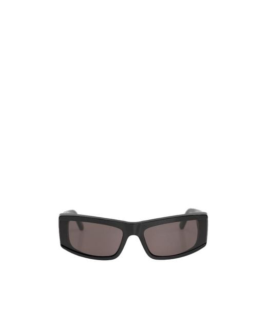 Balenciaga White Eyewear Edgy Rectangle Framed Sunglasses for men