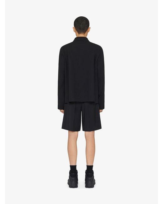 Givenchy Black Elasticated Waist Bermuda Shorts for men