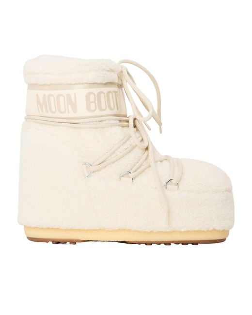 Moon Boot Natural Fluffy Sherpa Mini