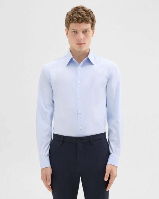 Theory Blue Sylvain Button-Up Shirt for men
