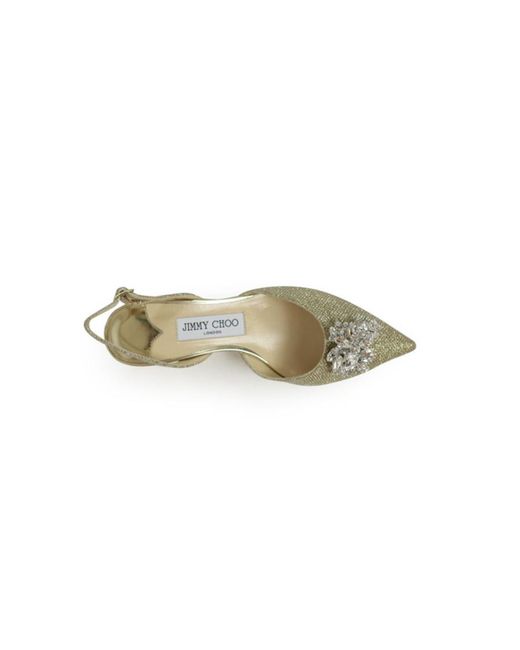 Jimmy Choo Metallic Logo High Heels