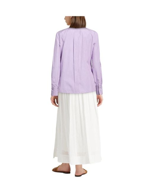 Brunello Cucinelli Purple Solid-Color Shirt