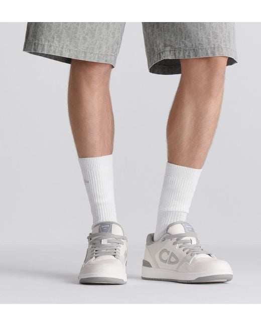 Dior White B57 Dribble Low-Top Sneaker for men