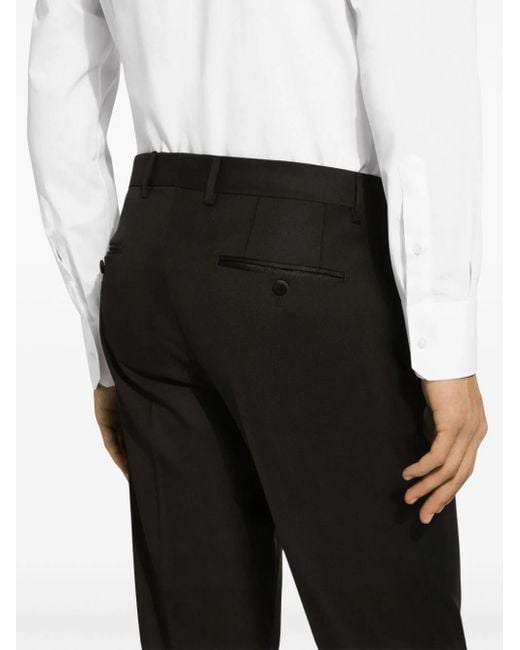 Dolce & Gabbana Black Single-Breasted Pleated Tailored Suit