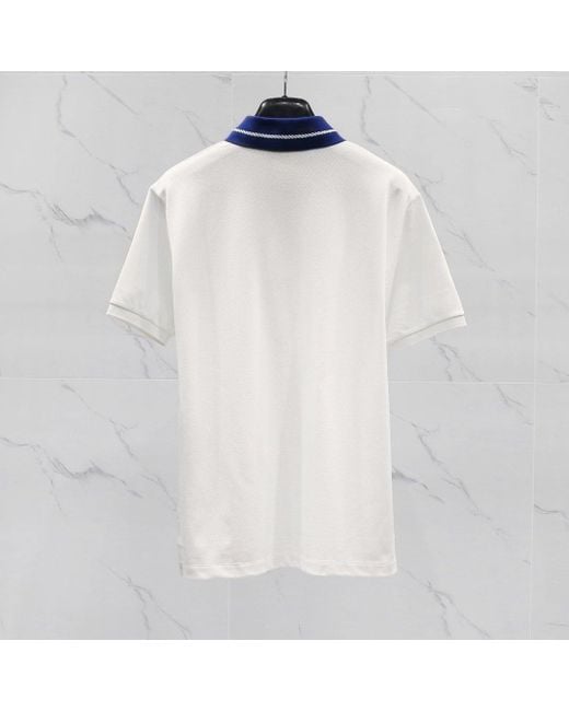 Gucci White Interlocking G Polo Shirt for men