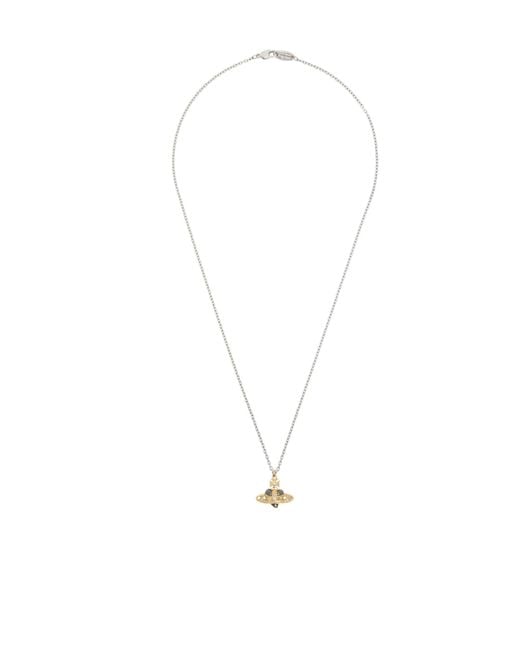 Vivienne Westwood White Diamante Heart Pendant Necklace for men