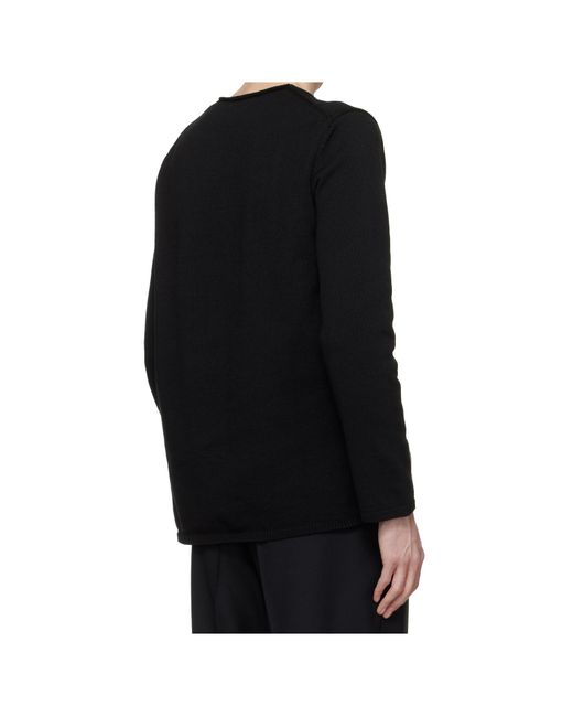 Comme des Garçons Black Cutout Crew-Neck Knitwear for men