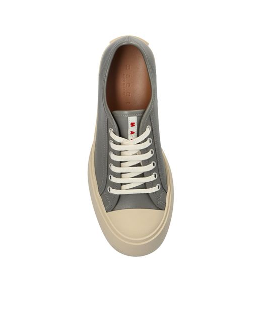 Marni Gray Logo Patch Platform Pablo Sneaker