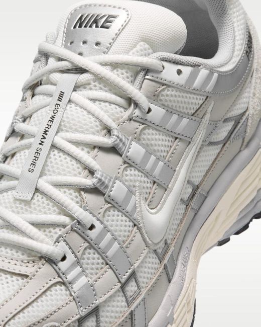 Nike White P 6000 Mesh Running Shoes for men