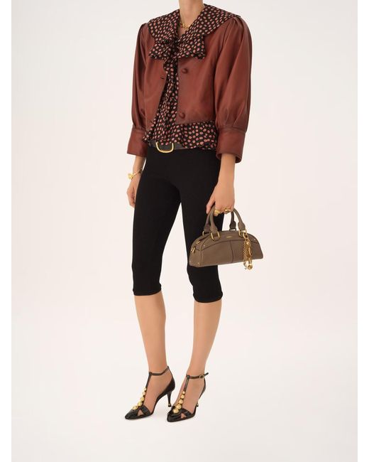 Chloé Brown Chloé Small Bowling Top Handle Bag