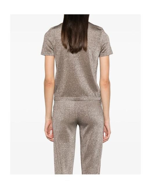 Missoni Gray Metallic Short-Sleeve T-Shirt