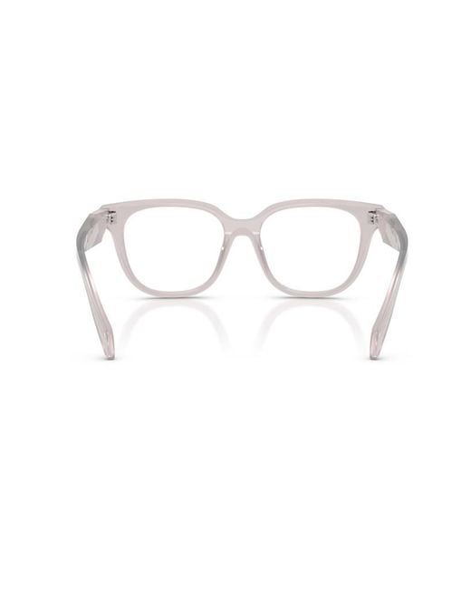 Prada White Eyewear Square Frame Glasses