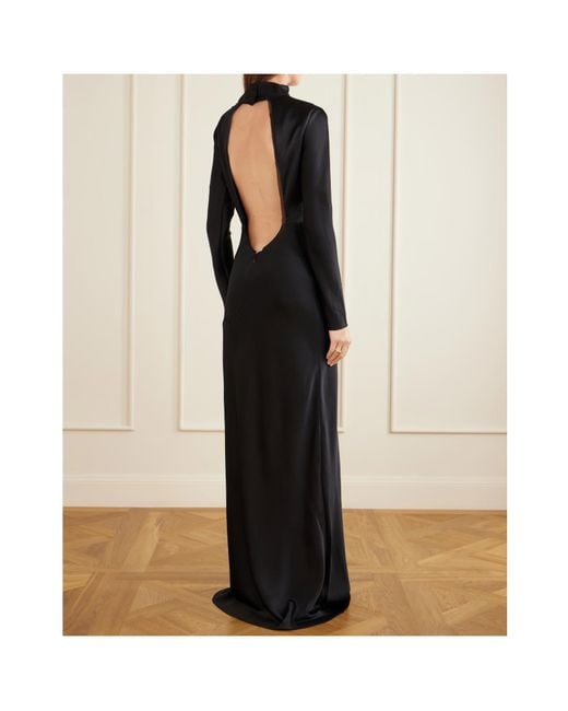 TOVE Black Backless Long Dress