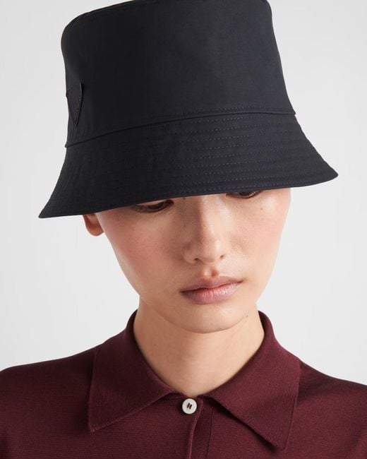 Prada Blue Reversible Printed Cotton Bucket Hat