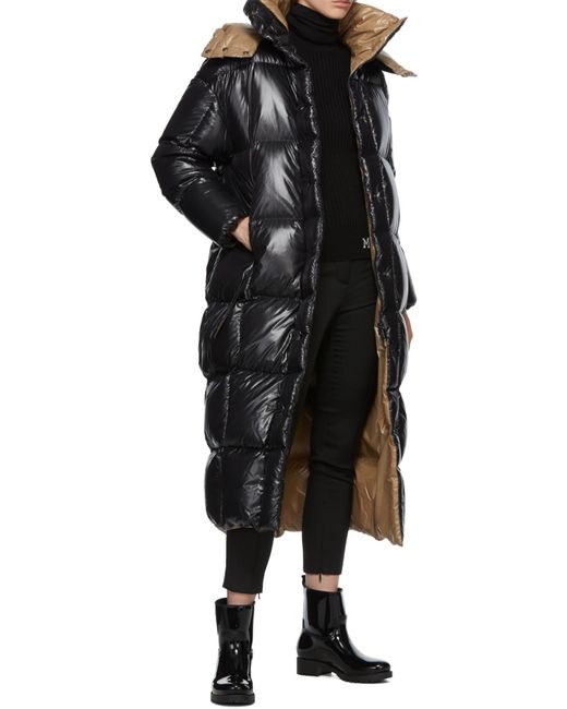 Moncler Black Parnaiba Hooded Long Down Jacket