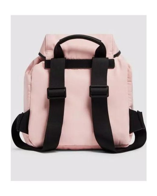 Moncler Pink Logo Printed Backpack