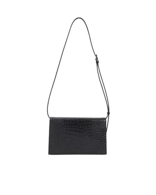 Tom Ford White Double T Embossed Shoulder Bag