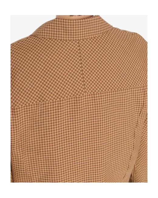 Séfr Brown Matthieu Checked Shirt Jacket for men