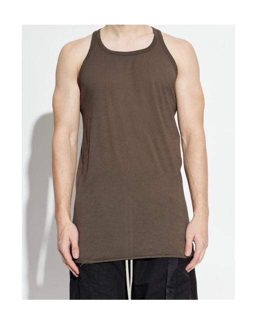 Rick Owens Brown Striped Tank Top for men