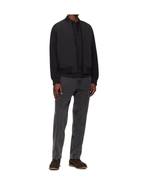 Boss Black Logo-Patterned Bomber Casual Jacket for men
