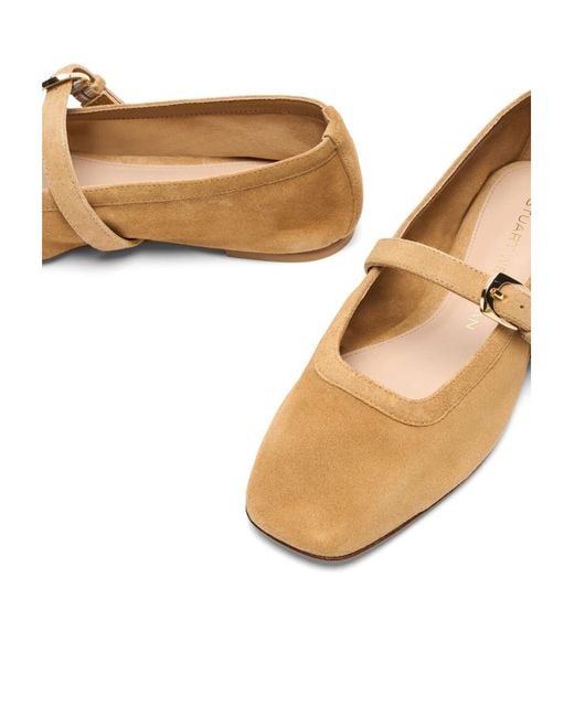 Stuart Weitzman Brown Sai Ballet Flat