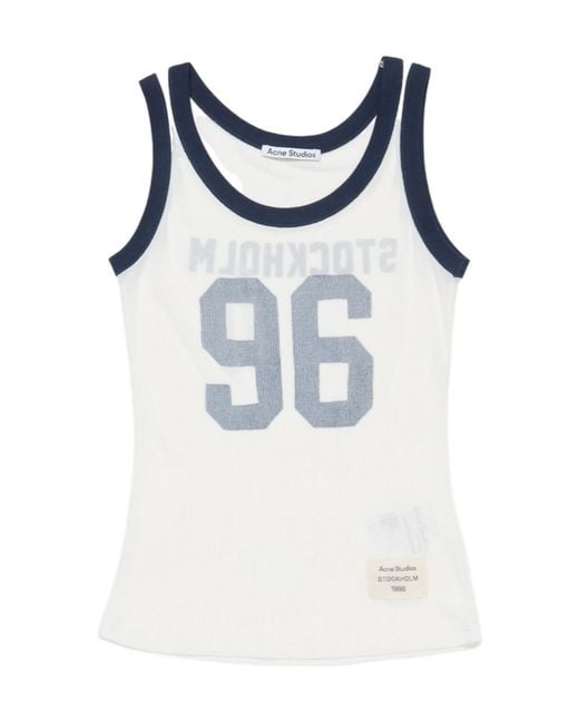 Acne Blue Sleeveless Tank Top